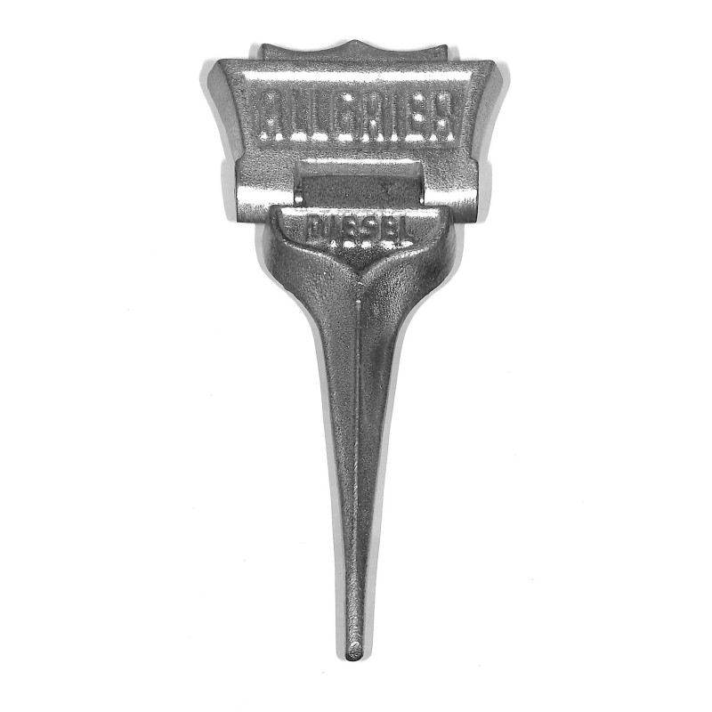 Scharnierend Embleem Allgaier Diesel  Met ingegoten bevestigingsschroeven.Porsche Tractor