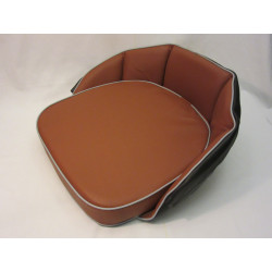 Zitkussen voor de tractor , Bruin rugleuning 20 cm