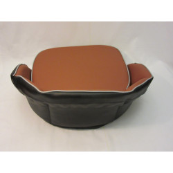 Zitkussen voor de tractor , Bruin rugleuning 20 cm